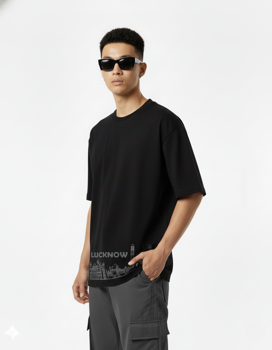 Men Printed Cotton Oversized T-Shirt