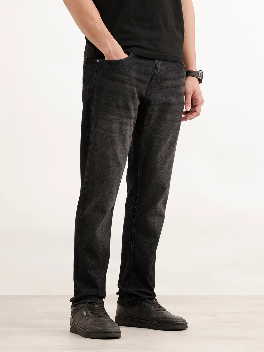 Classic Slim Fit Denim Jeans  | Dark Grey