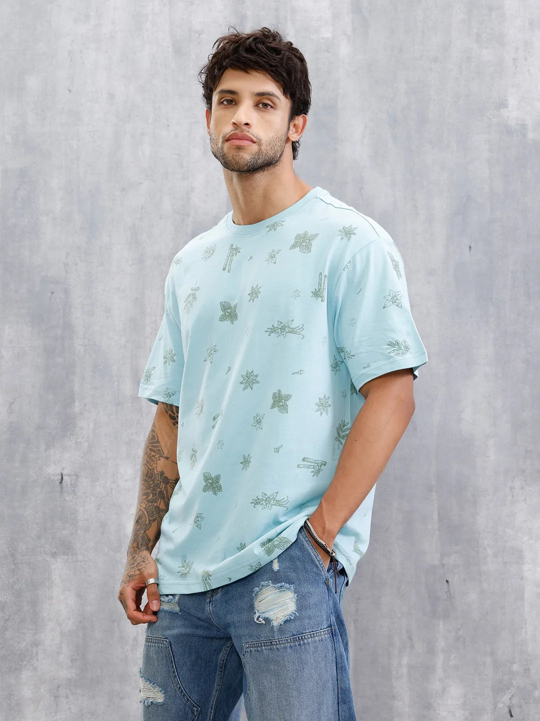 Food Inspired AOP T-Shirt | Light Blue
