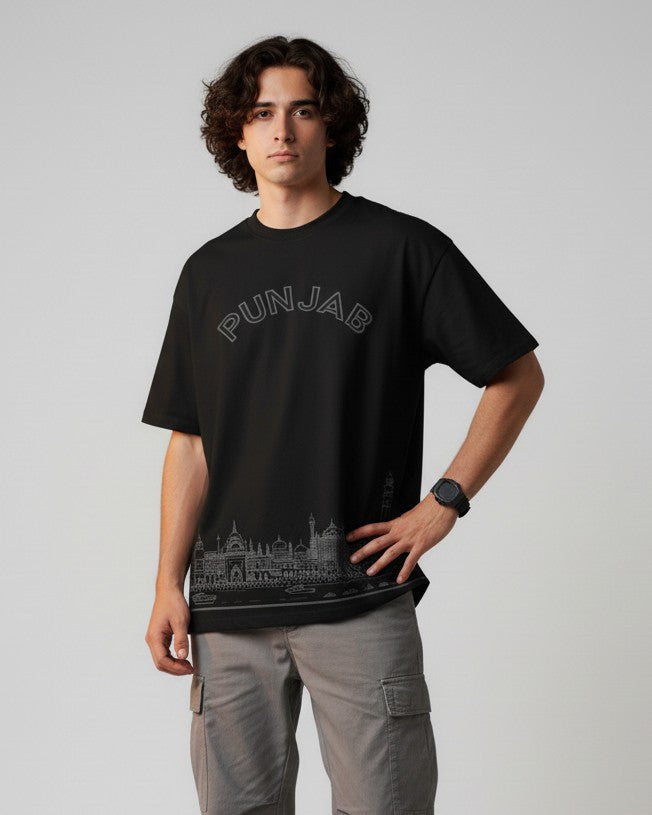 Men Printed Cotton Oversized T-Shirt