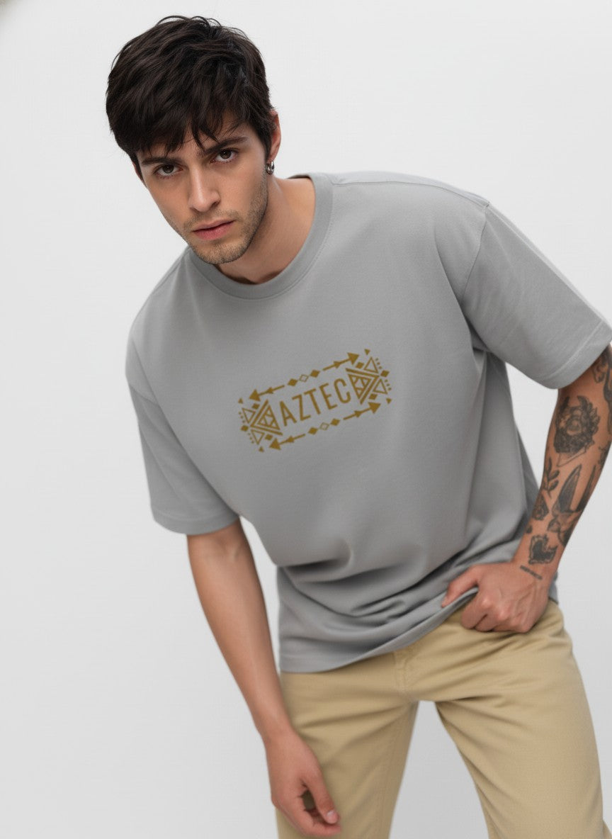 Men Oversized Cotton Tribal T-Shirt