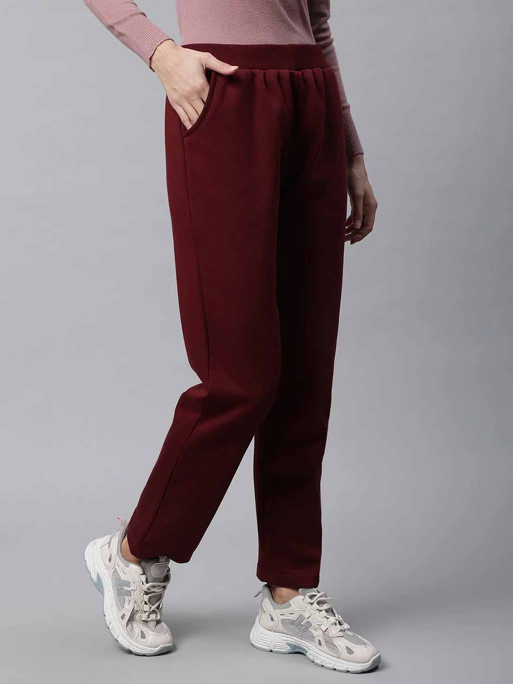 Wine Track Pants With Pockets
