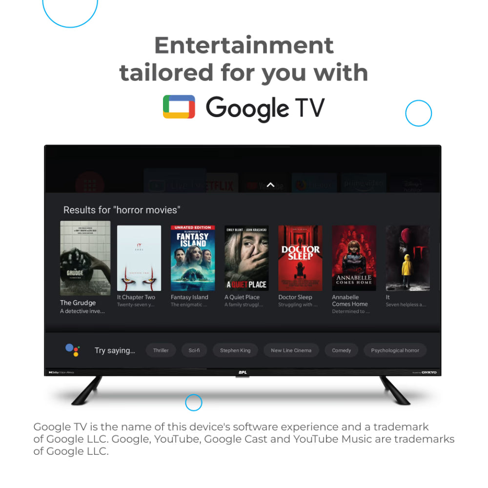 BPL 139.7 cm (55 inch) Onkyo Home Theatre QLED TV, Black, 55QF5540
