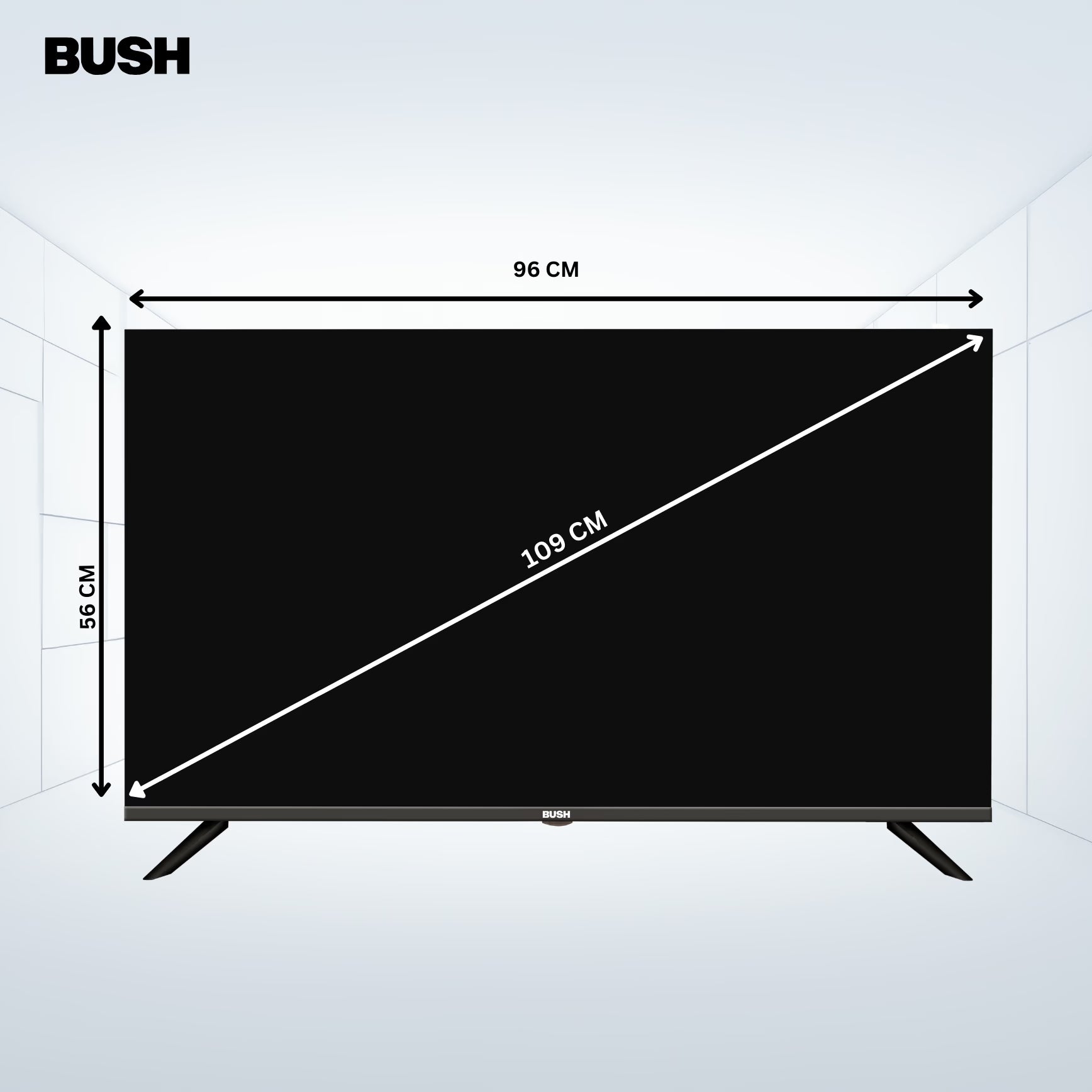 Bush QLED 108 cm (43 inch) Full HD LED Smart Android Based TV 2025 Edition with Remote, Frameless Design and Free to Air channel movie box and Sound bar (QLED-43) BB4300S PRO