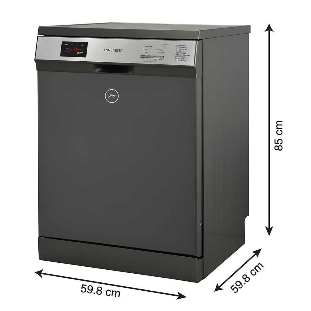 Godrej Eon Dishwasher, Steam Wash Technology,13 place setting, Perfect for Indian Kitchen, DWF EON VES 13Z STI GPGR