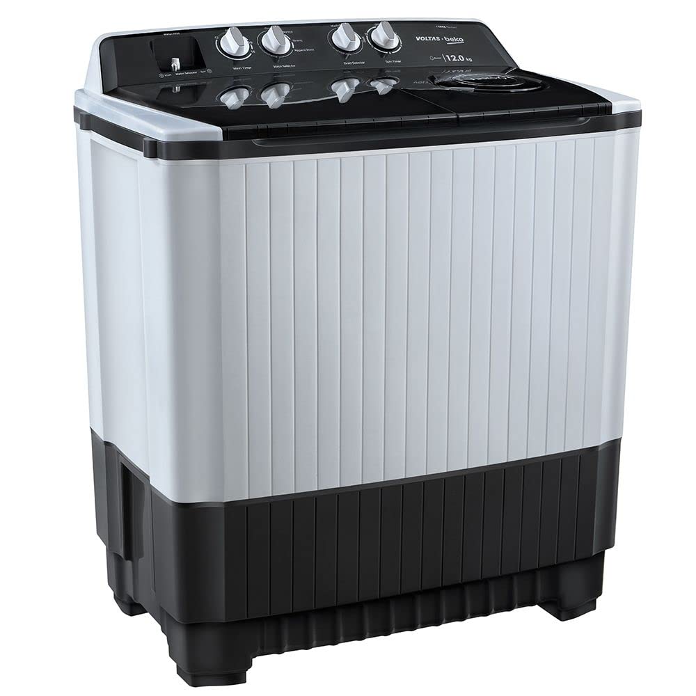 Voltas Beko by A Tata Product 12 kg Semi Automatic Top Load Washing Machine Blue, White (WTT120AGRT)