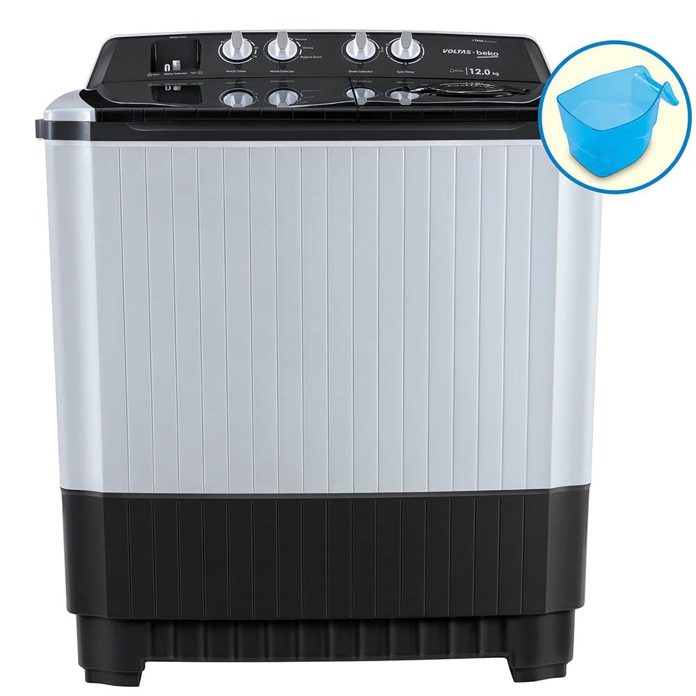 Voltas Beko by A Tata Product 12 kg Semi Automatic Top Load Washing Machine Blue, White (WTT120AGRT)
