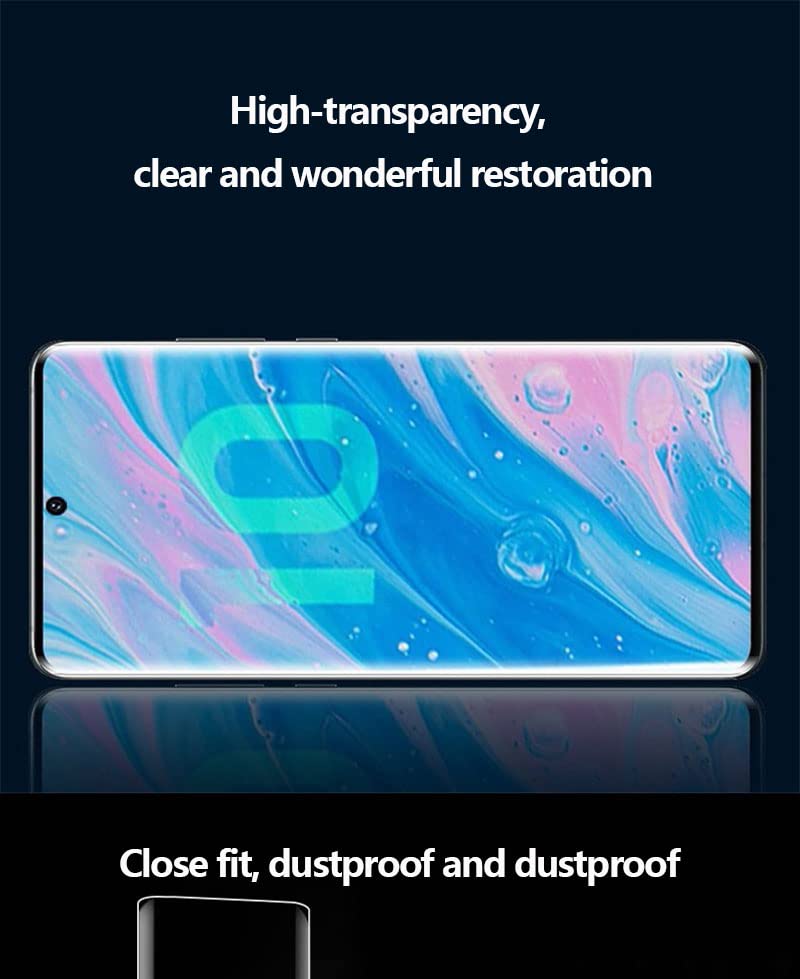 Samsung Galaxy note 20 uv tempered glass screen protecctor edge to edge full screen coverage, curved UV Tempered Glass for samsung note 20 -pack of 1