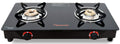 Butterfly Smart Glass 2 Burner Gas Stove, Black & White (Manual Ignition)