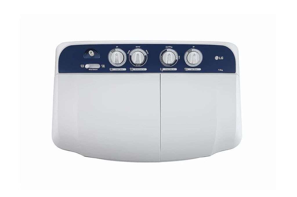 LG 7 kg Semi Automatic Top Load Washing Machine Blue, White (P7010NBAZ)