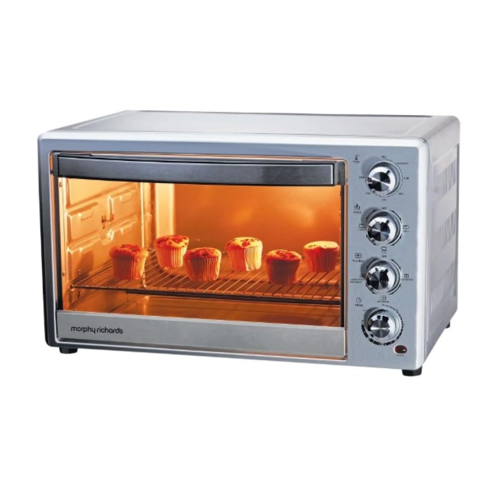 Morphy Richards 54Rcss Dehydro (510055) Otg Oven 1700 Watts 54 Litre Oven Toaster Griller Convection Fan & Rotisserie Function|In-Built Dehydrate Function|Mirror Finish Door Gold & Black