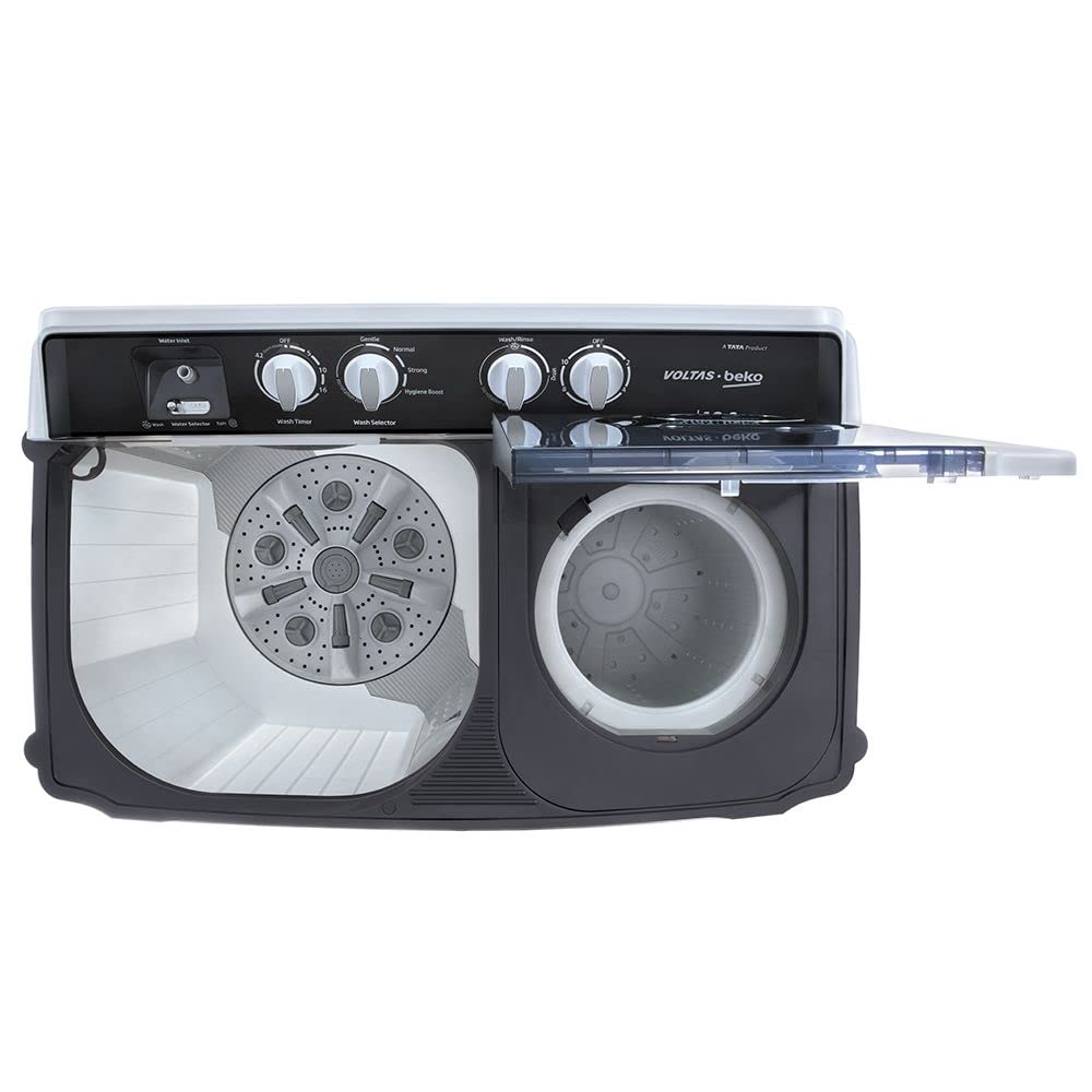 Voltas Beko by A Tata Product 12 kg Semi Automatic Top Load Washing Machine Blue, White (WTT120AGRT)