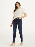 Women's Blue Mile High Skinny Fit High Rise Jeans