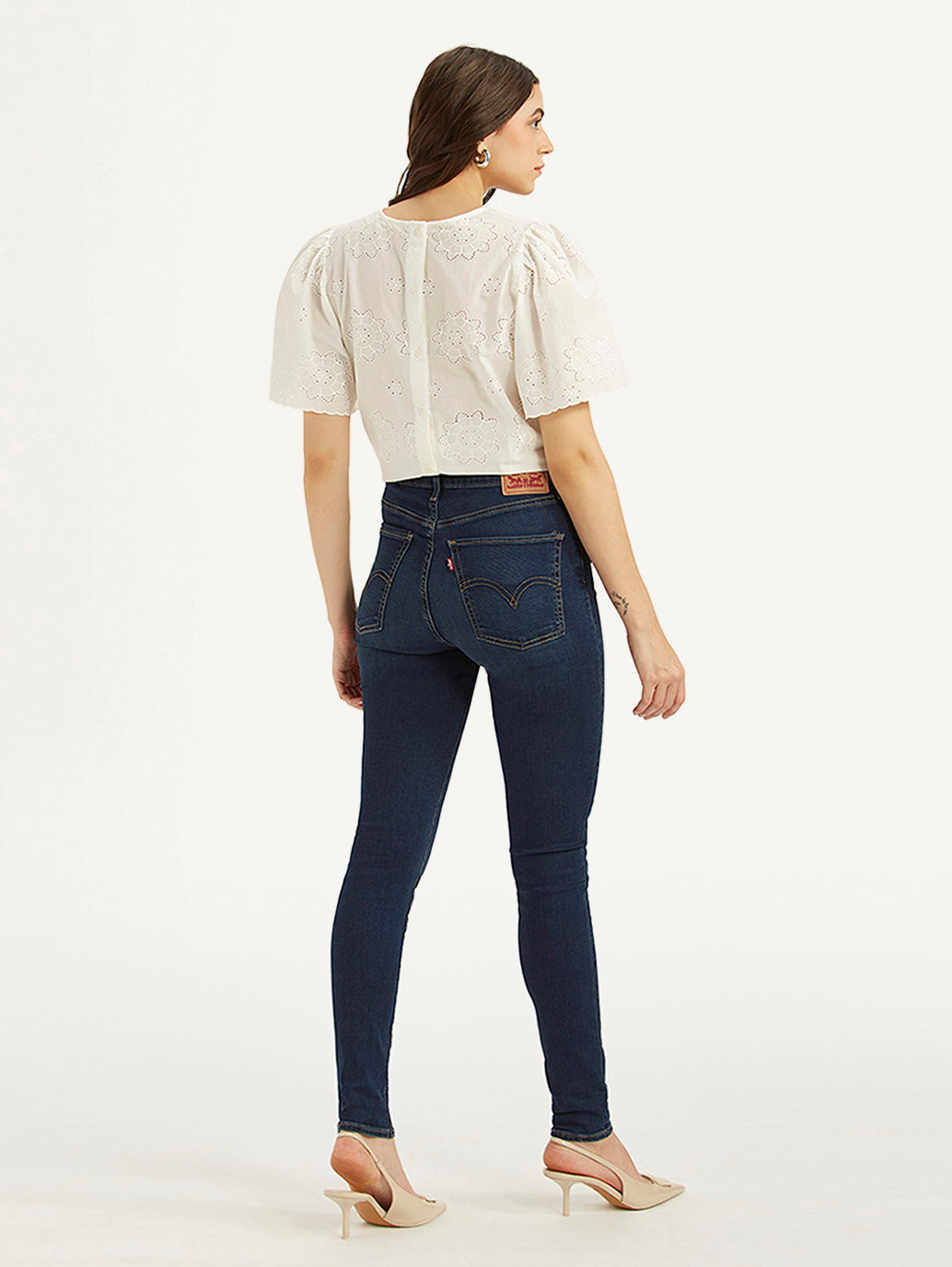 Women's Blue Mile High Skinny Fit High Rise Jeans