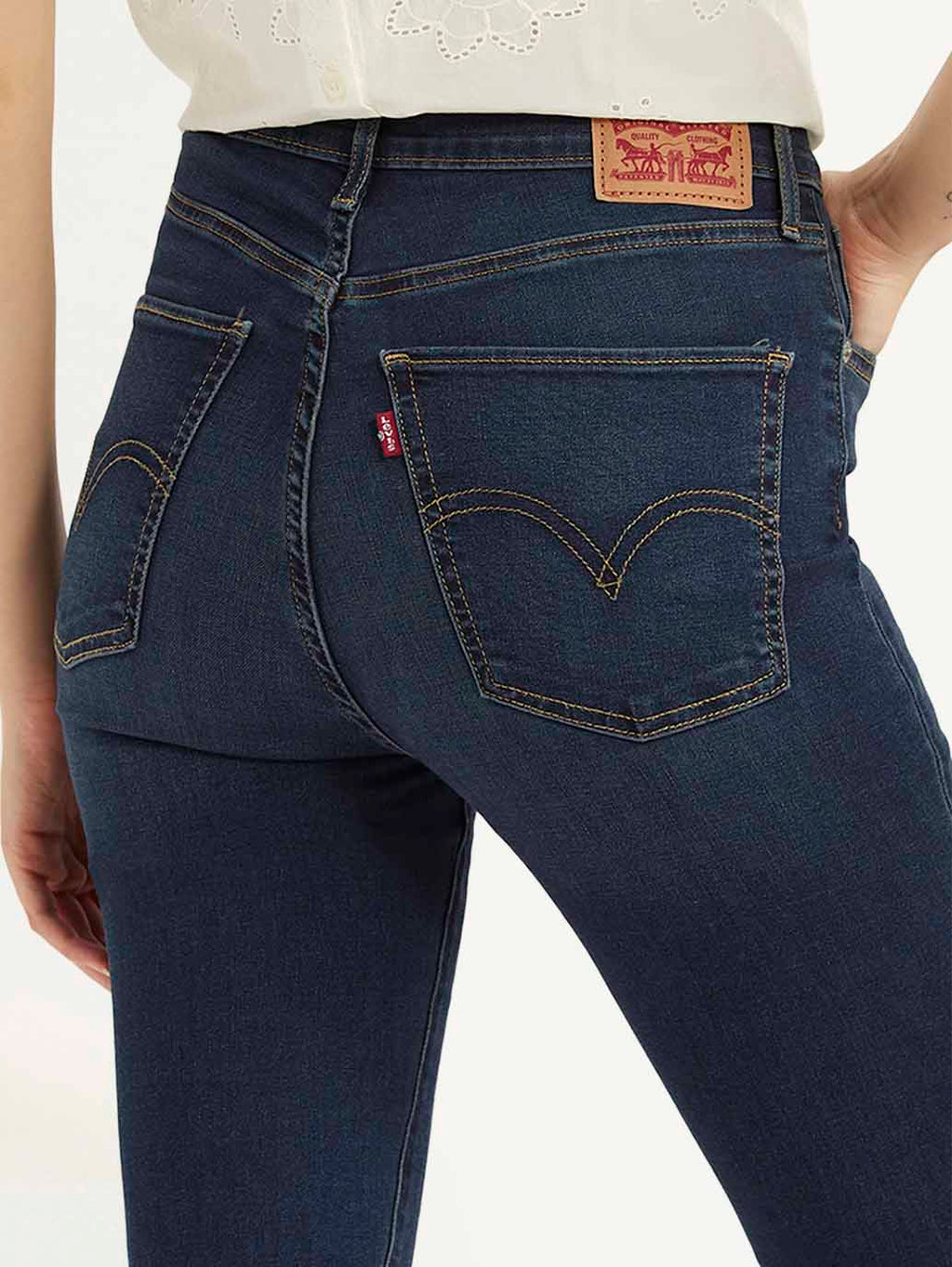 Women's Blue Mile High Skinny Fit High Rise Jeans