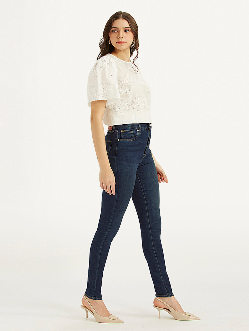 Women's Blue Mile High Skinny Fit High Rise Jeans