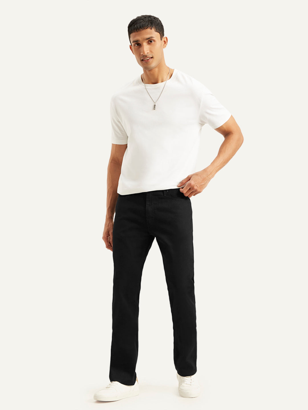 Men's 513 Black Slim Straight Fit Mid Rise Jeans