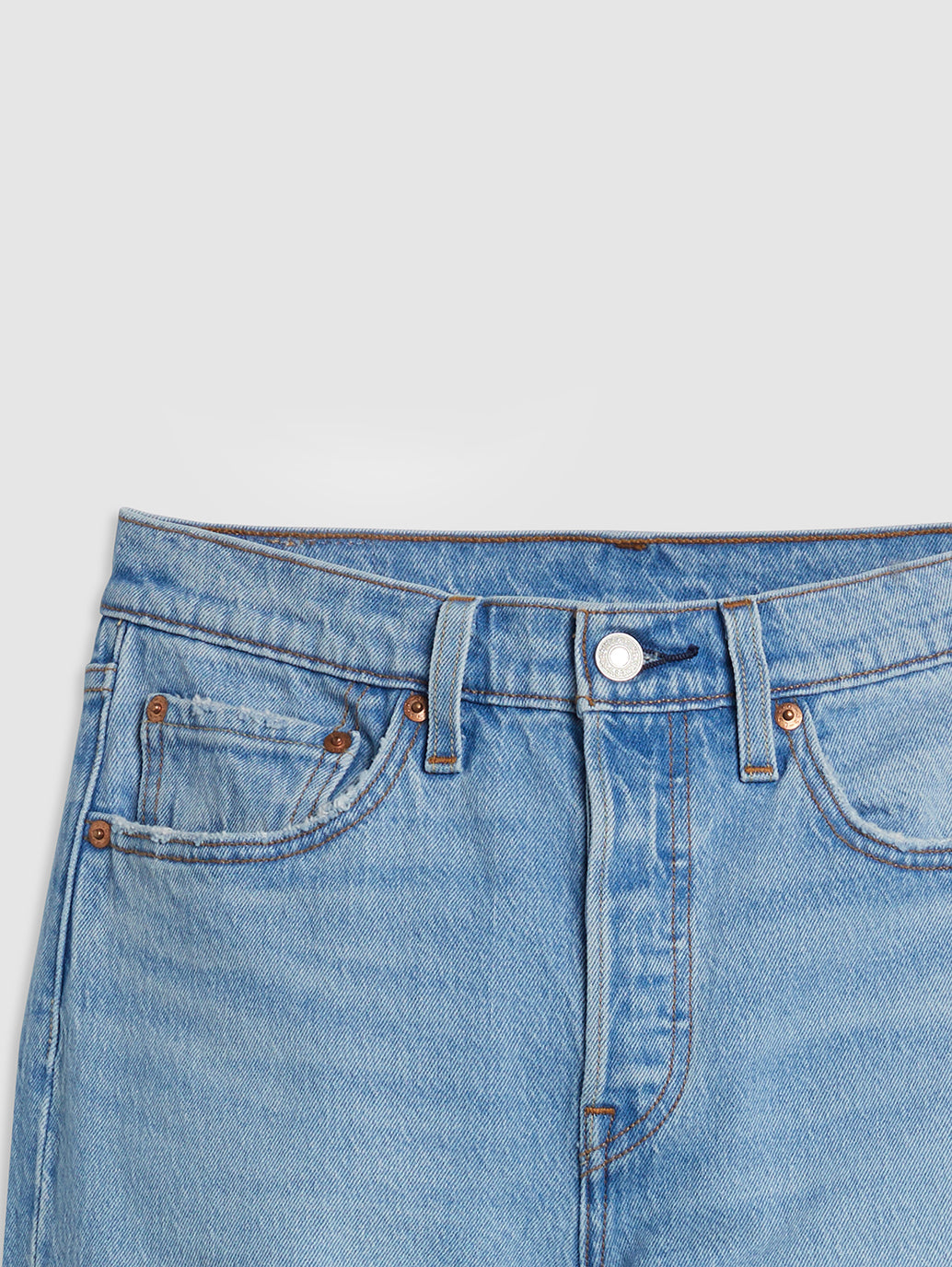 Women's 501 Blue Straight Fit High Rise Jeans