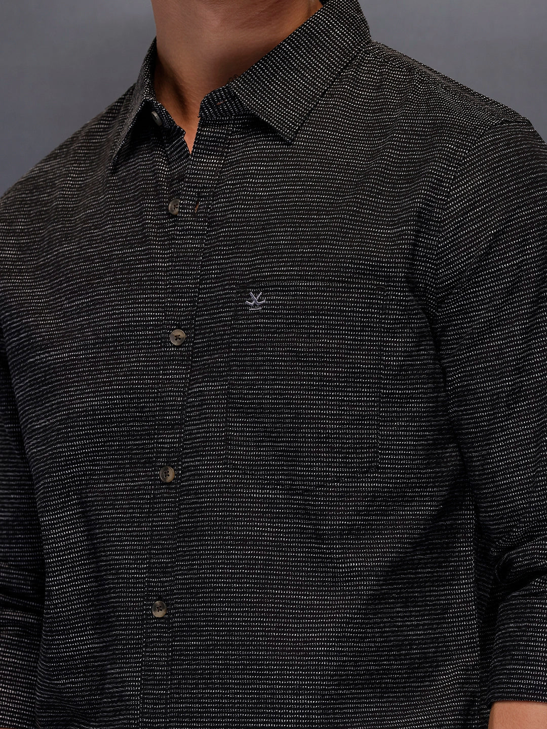 Men's Casual Regular Fit Shirt   |  Black