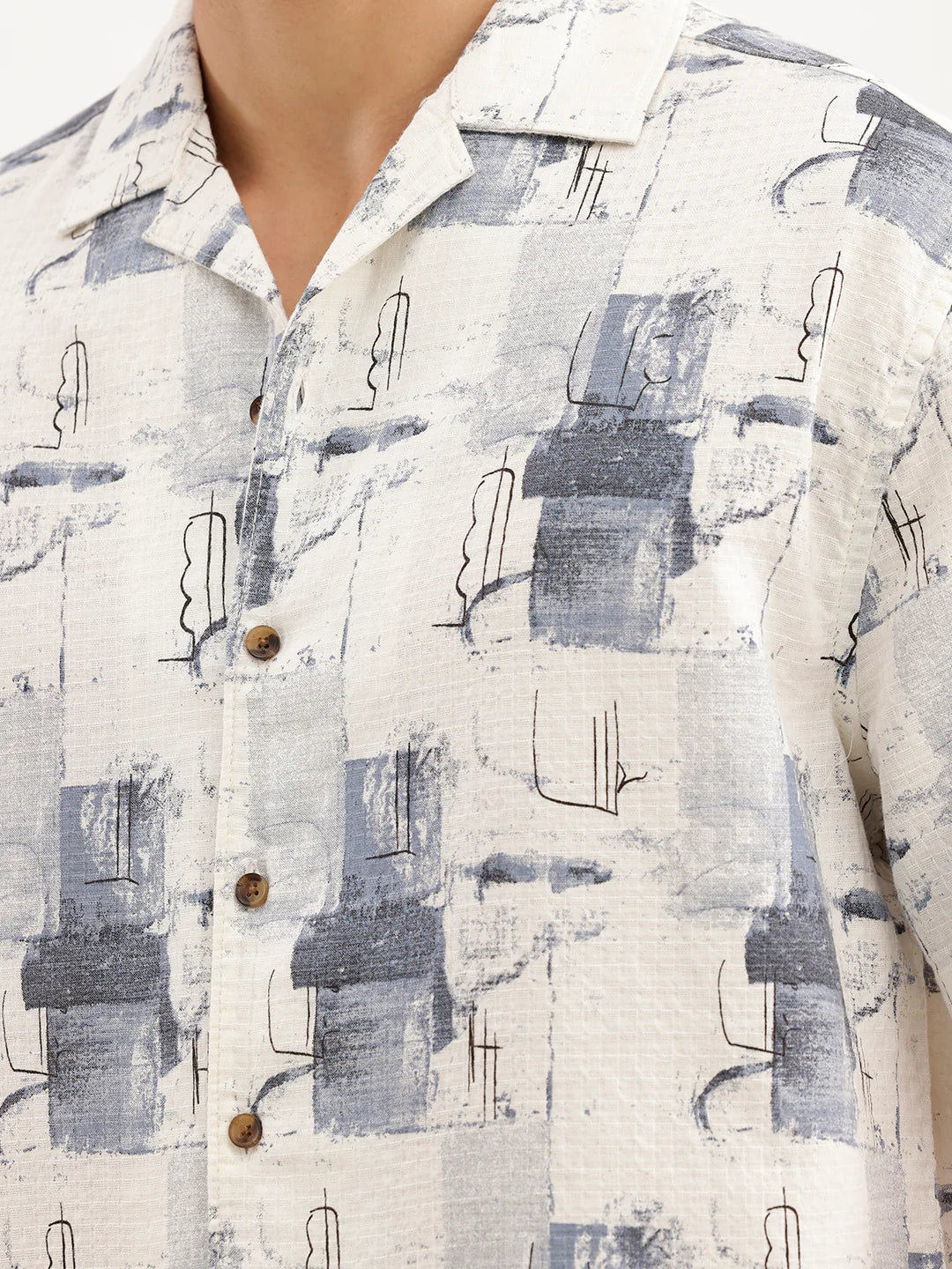 Resort Fit AOP Shirt  | White