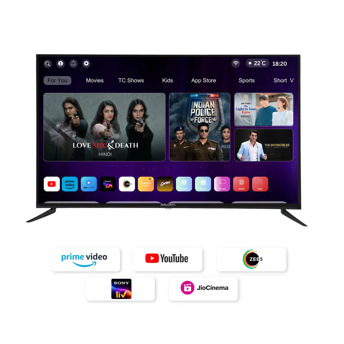 Salora 109 Cm (43 Inches) FHD Smart LED Coolita TV SLV-4432 SFC