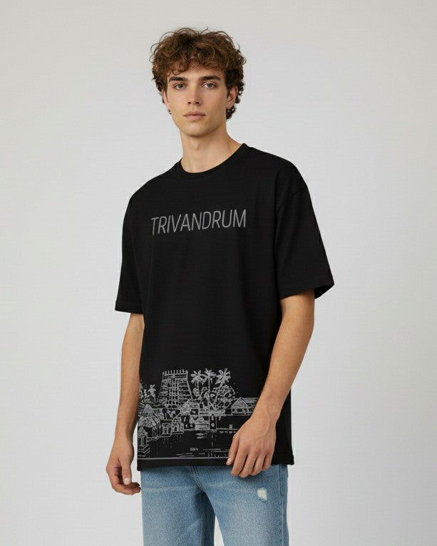 Men Printed Cotton Oversized T-Shirt