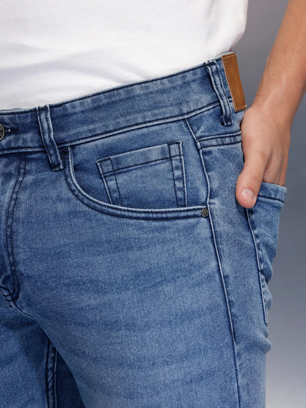 Men's Casual Slim Fit Jeans   |  Blue
