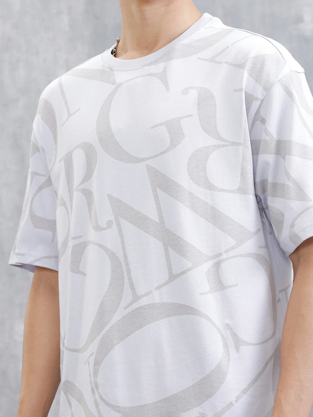 Typography AOP T-Shirt | Purple
