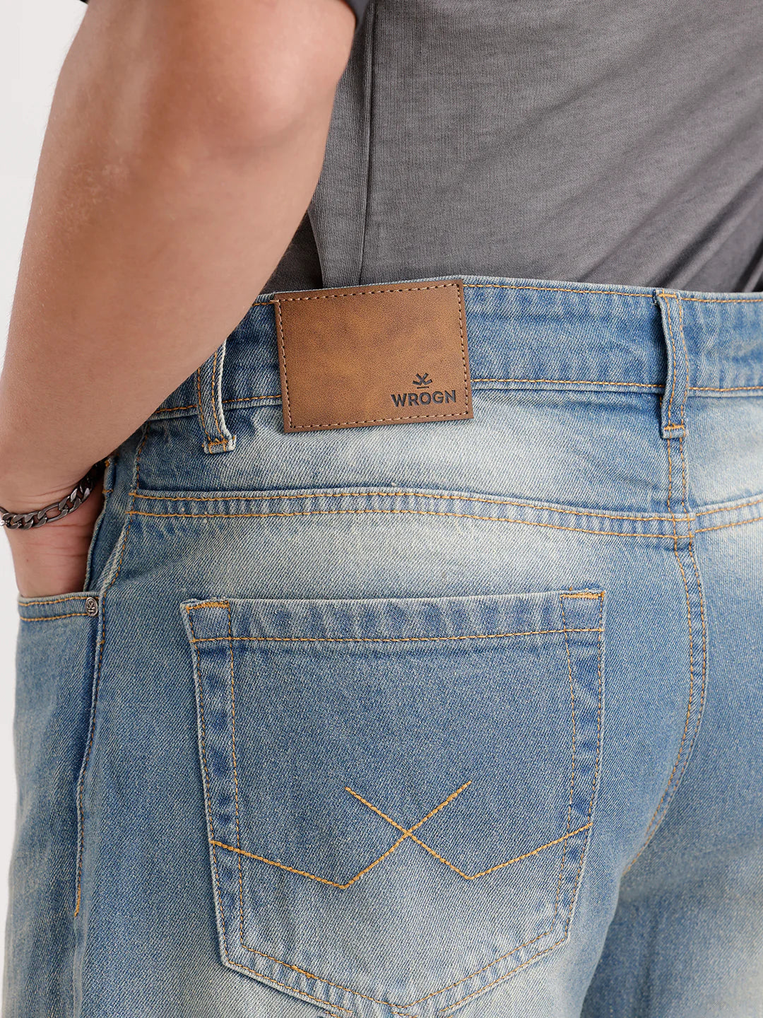 Loose Fit Light Faded Denim Jeans  | Blue