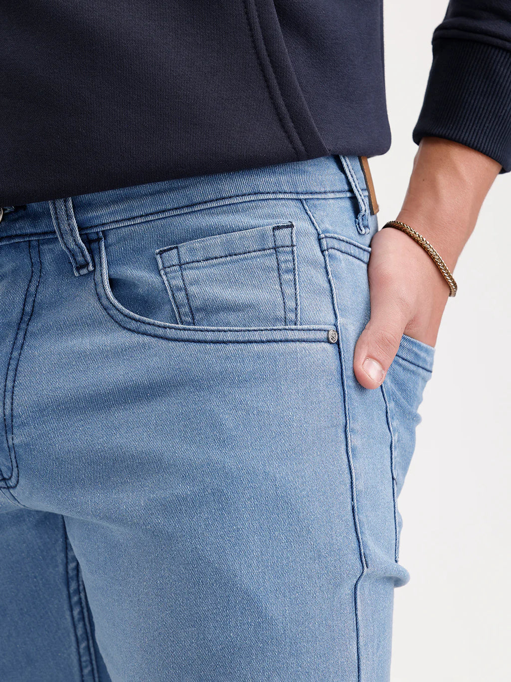Solid Slim Fit Denim Jeans  | Blue