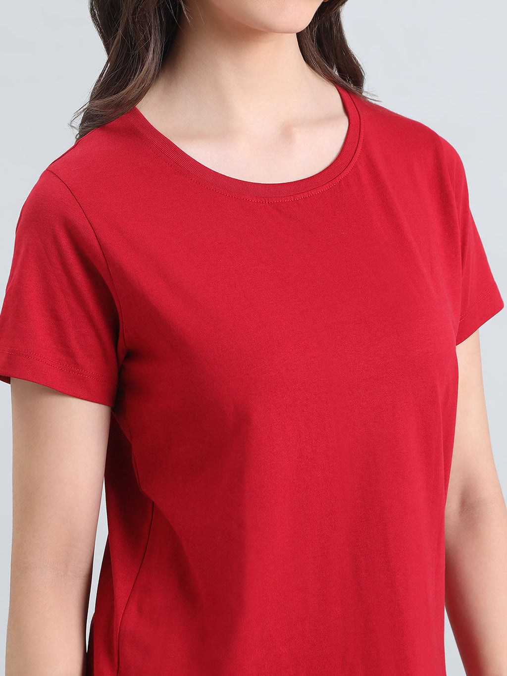 Cotton Jersey Crew Neck Slim Fit T-Shirt
