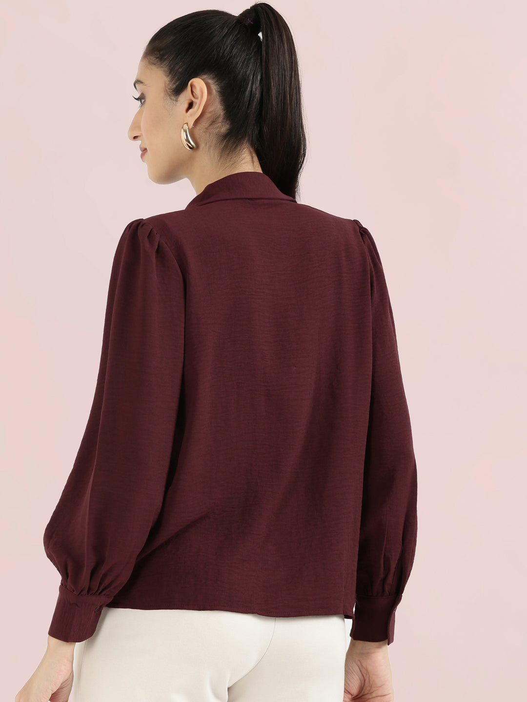 Hammered Classic Collar Pintuck Shirt