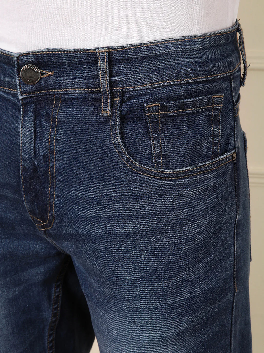 Heavy Fade Skinny Crop Jeans | Blue