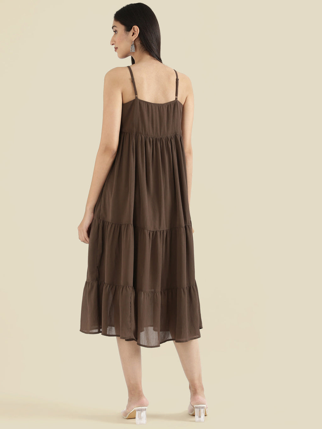 Georgette V-Neck Slip Dress