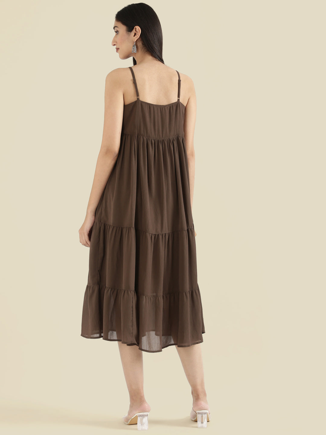 Georgette V-Neck Slip Dress