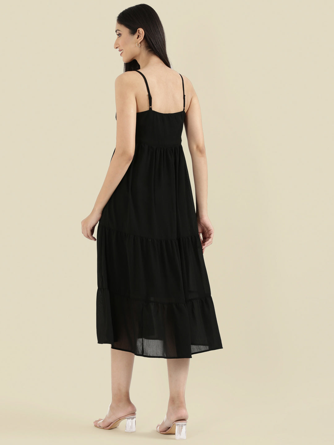 Georgette V-Neck Slip Dress