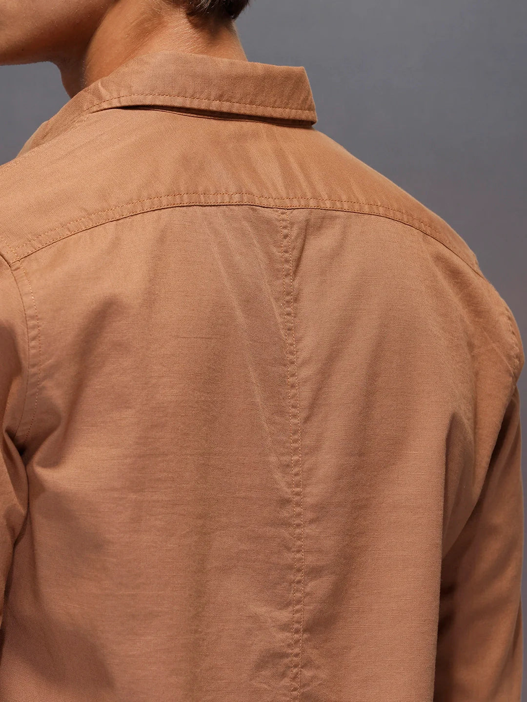 Men's Slim Fit Casual Shirt  |  Rust