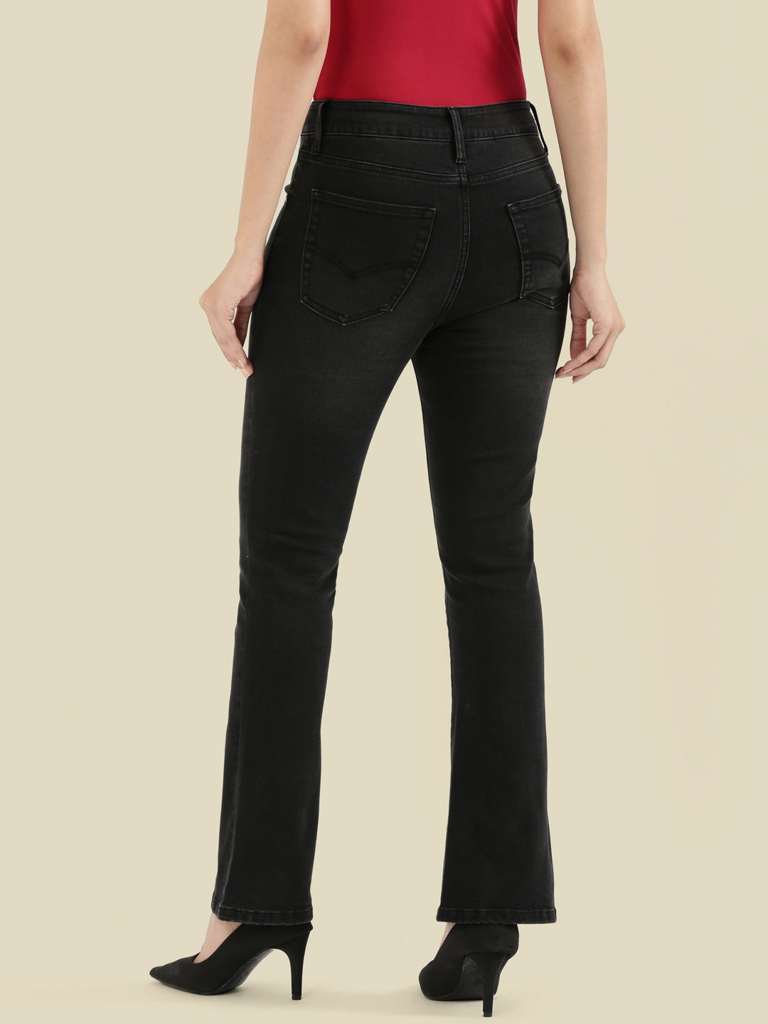Black Denim Boot Cut Jeans