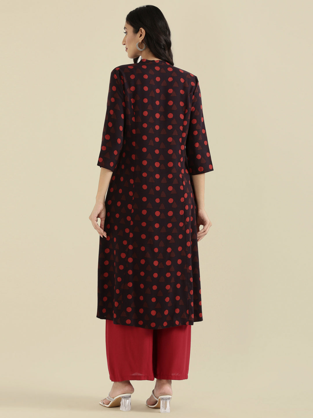 Viscose Geometric Print A-Line Kurta