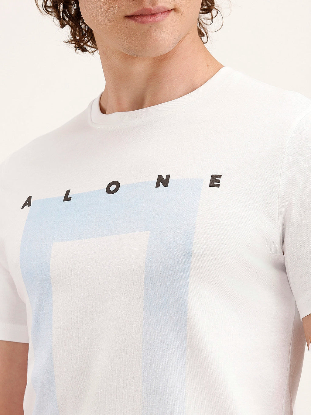 Slim Fit Placement Printed T-Shirt | White