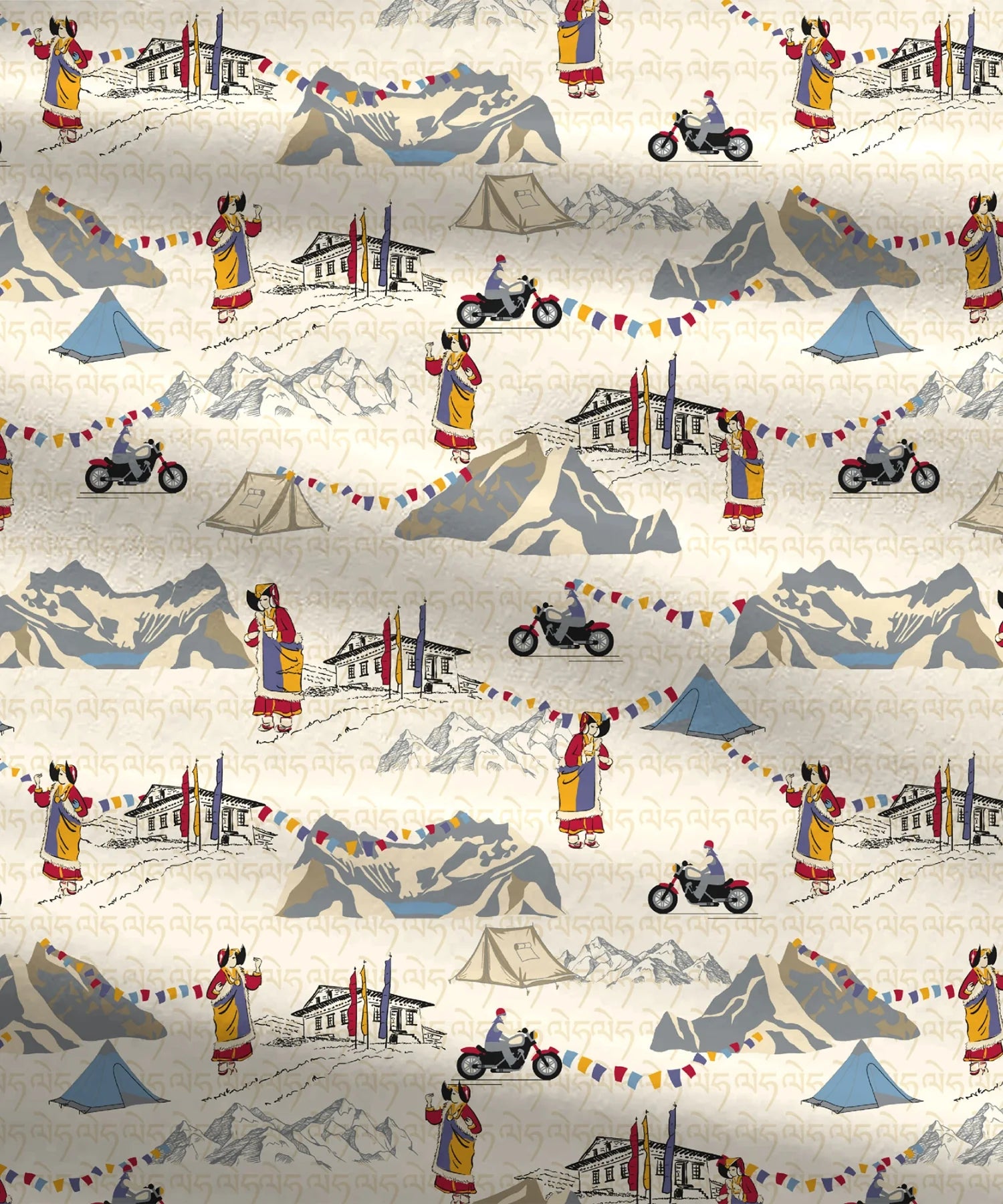 Atulaya Bharat King Bedsheet Set, Leh Rang Rah|144 TC Cotton|2 Pillow Covers