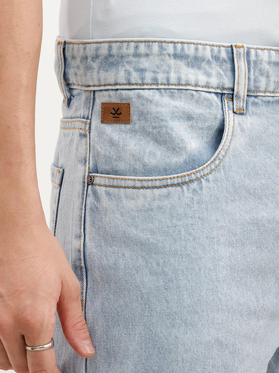 Anti Fit Solid Denim Jeans  | Light Blue