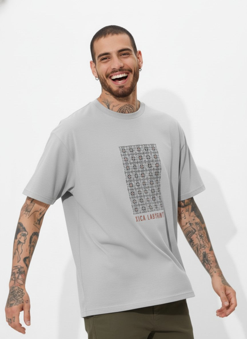 Men Oversized Cotton Tribal T-Shirt