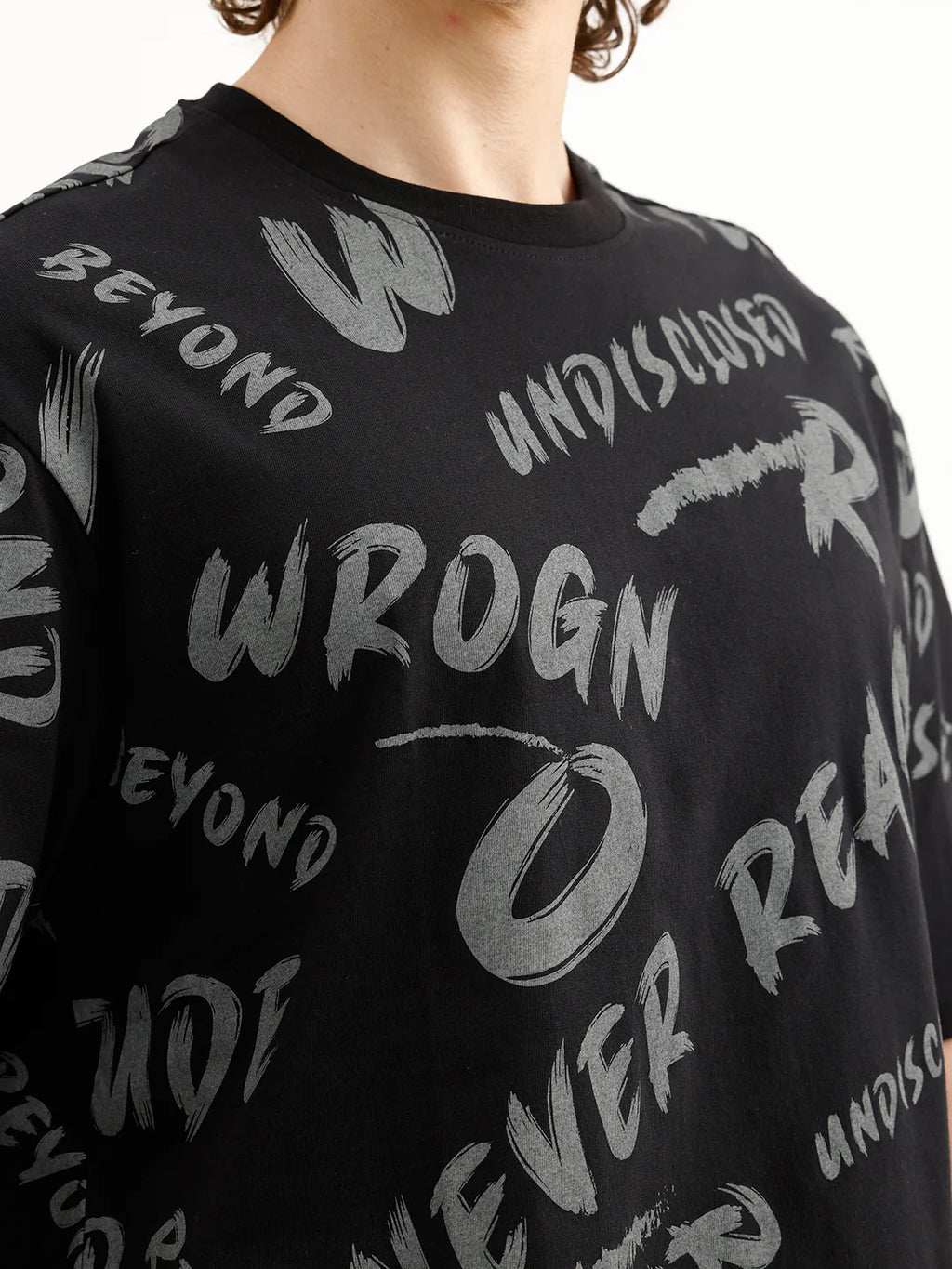 Oversized AOP T-Shirt | Black