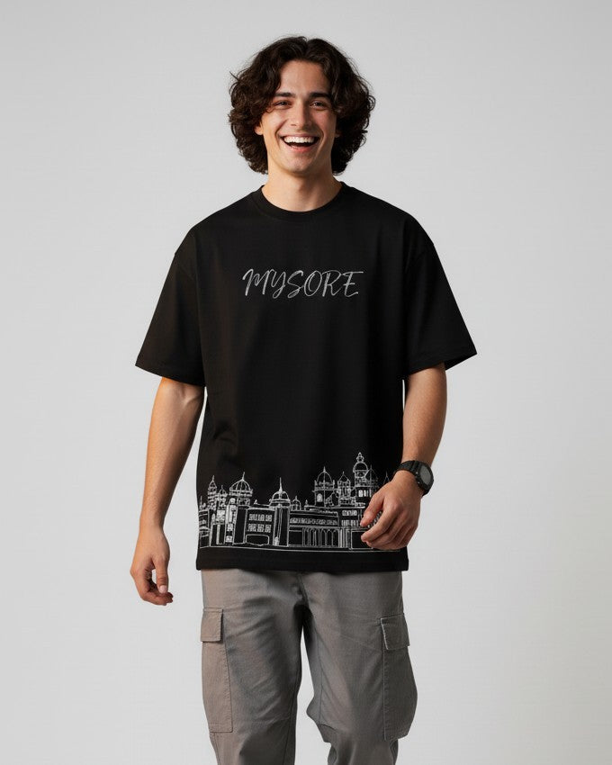 Men Printed Cotton Oversized T-Shirt