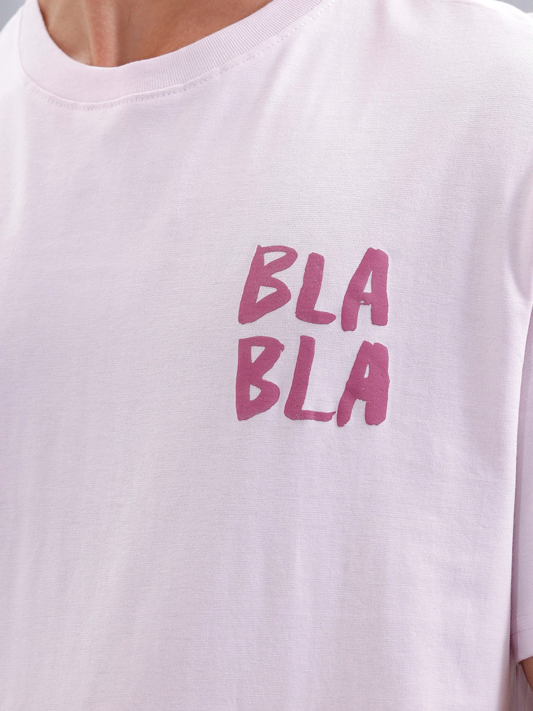 Casual Men Oversized Fit Tee With Graphic | Pink