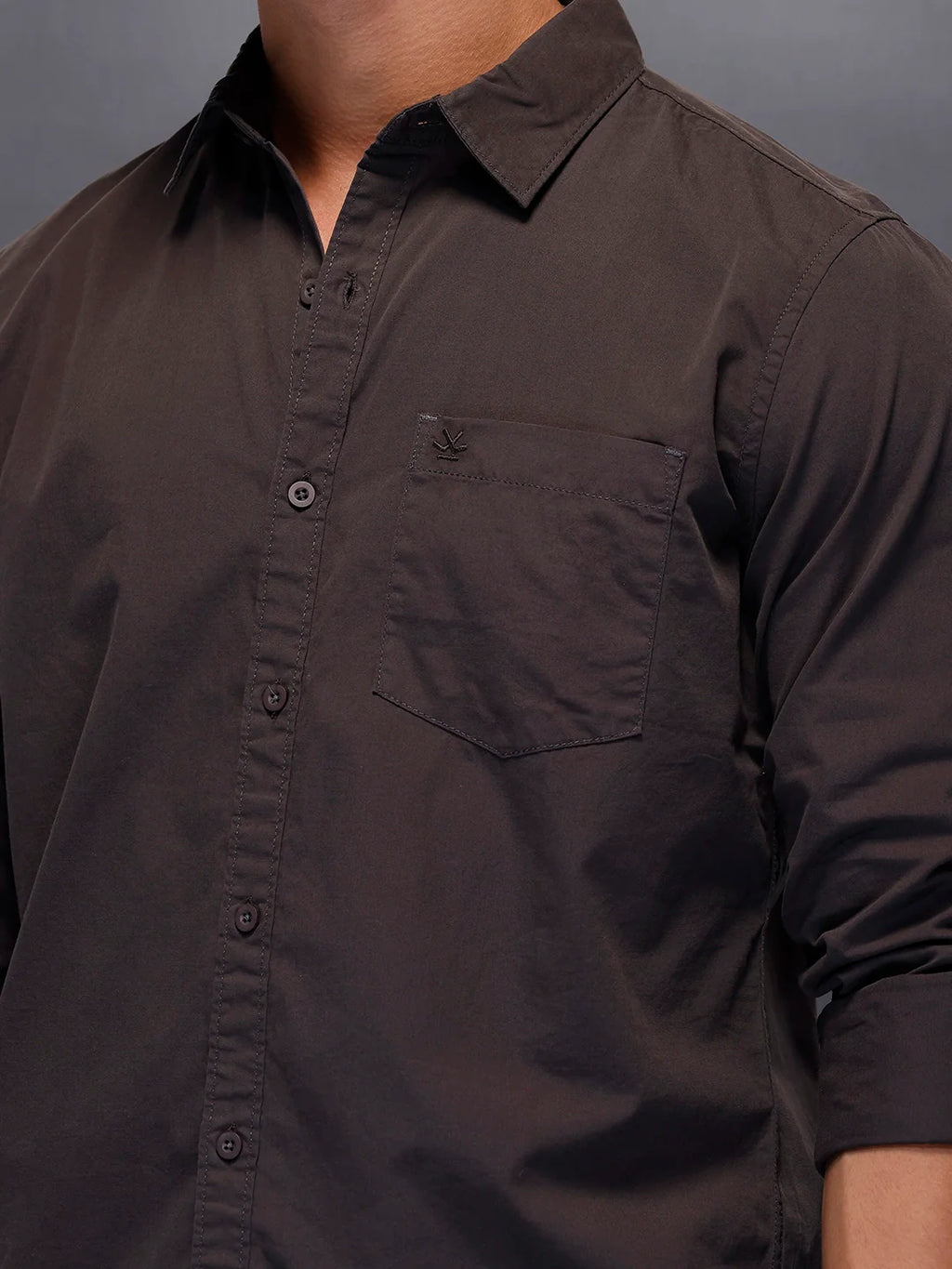 Men's Casual Slim Fit Shirt   |  Grey