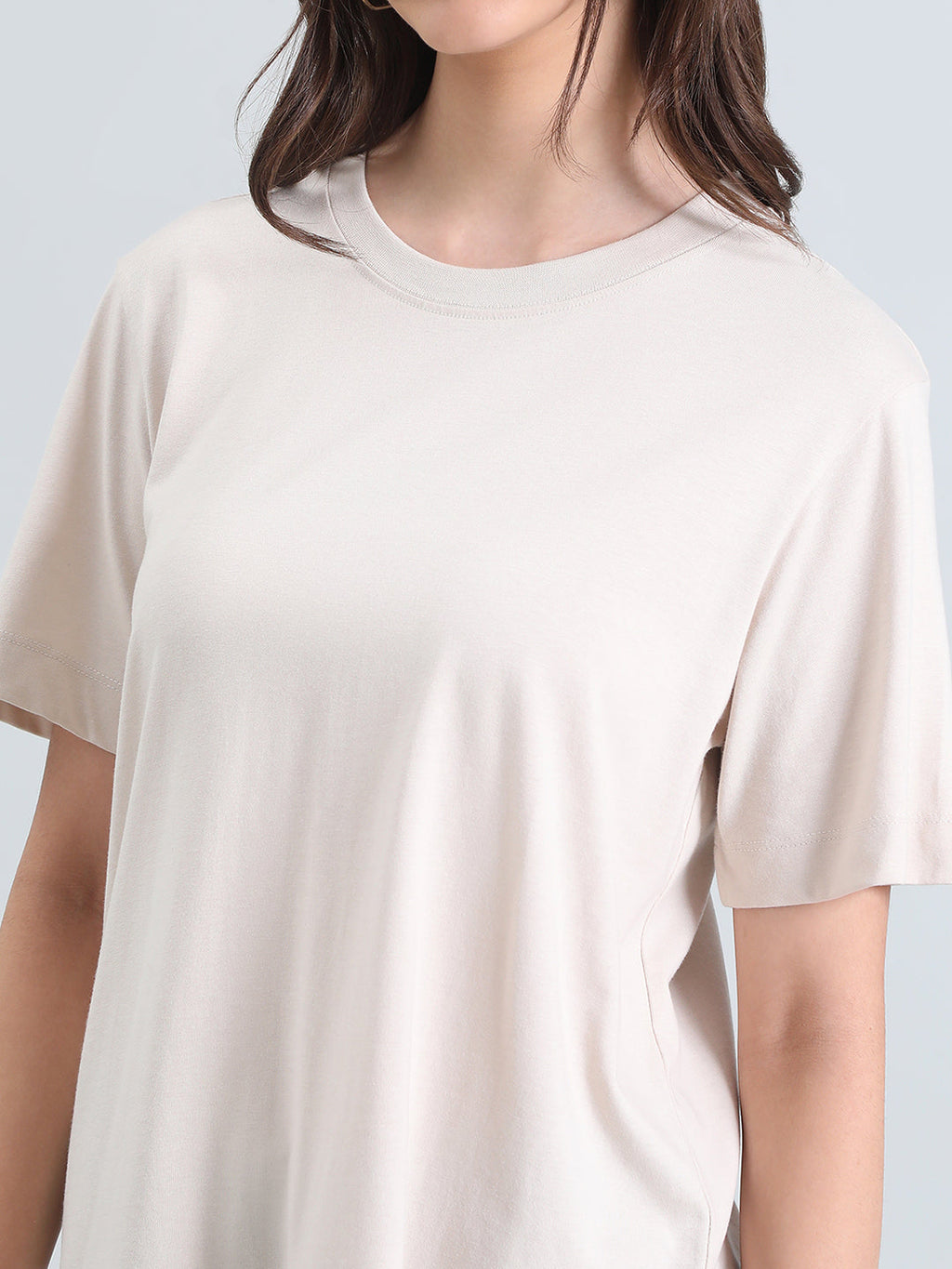 Cotton Jersey Crew Neck Regular Long T-Shirt