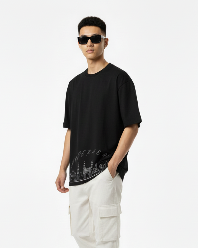 Men Printed Cotton Oversized T-Shirt