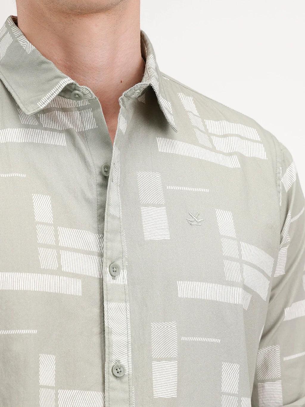 Regular Fit AOP Shirt | Green